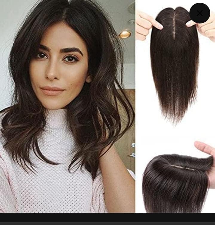 γπ₯50%OFF γ100% Natural Human Hair Extensions|Silk Base Hair Topper