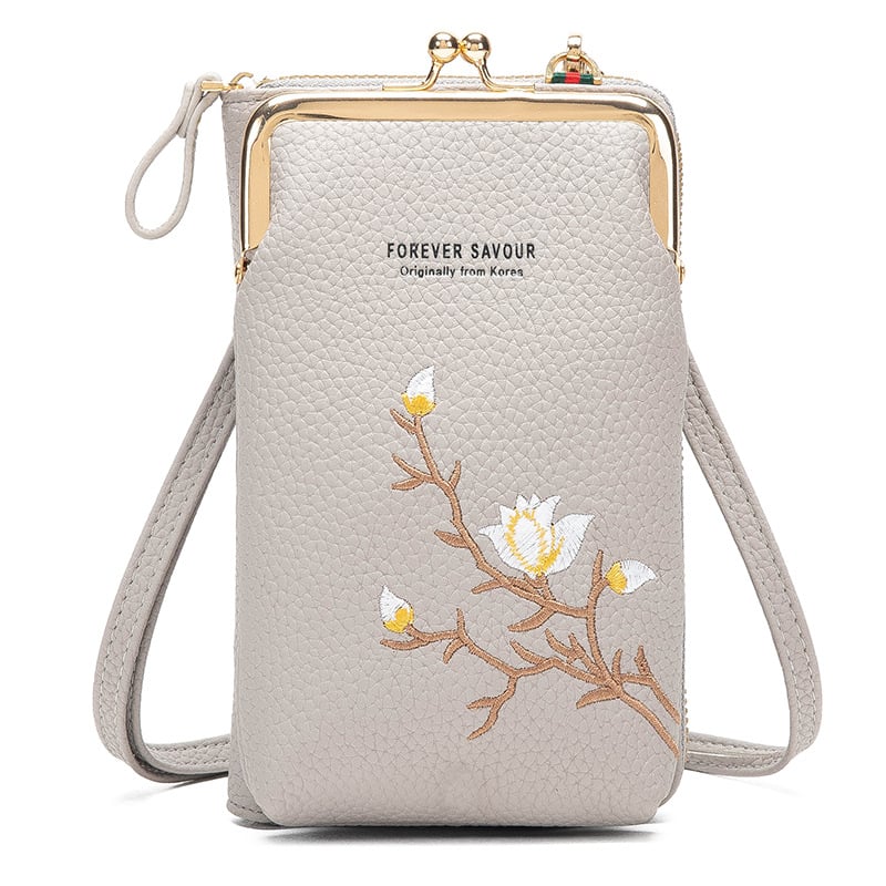 2025 New Women's Embroidered Phone Crossbody Bag