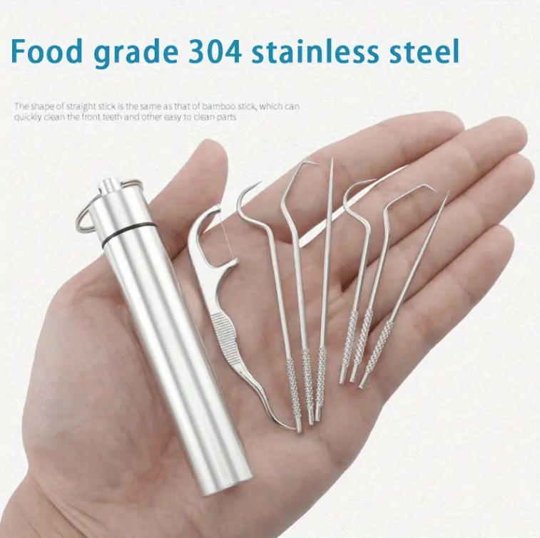 🌿✨ Stainless Steel Dental Floss Set ✨🌿 The Last Floss You’ll Ever Need!