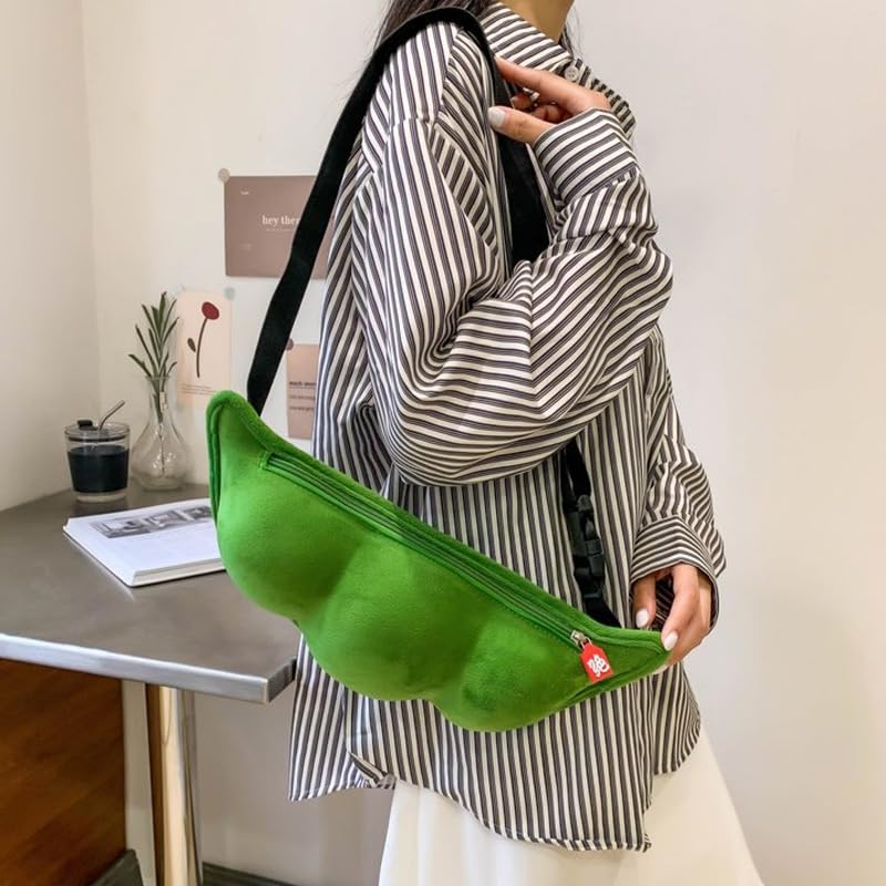 Plush Pea Pod Chest Bag