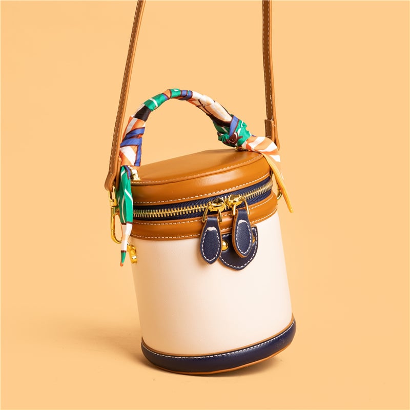 Fashion Colorblock Bucket Bag
