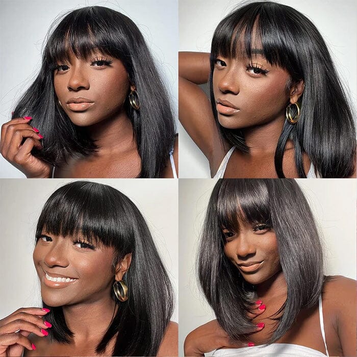 ✨ 100% Human Hair – Natural Bangs for Effortless Style