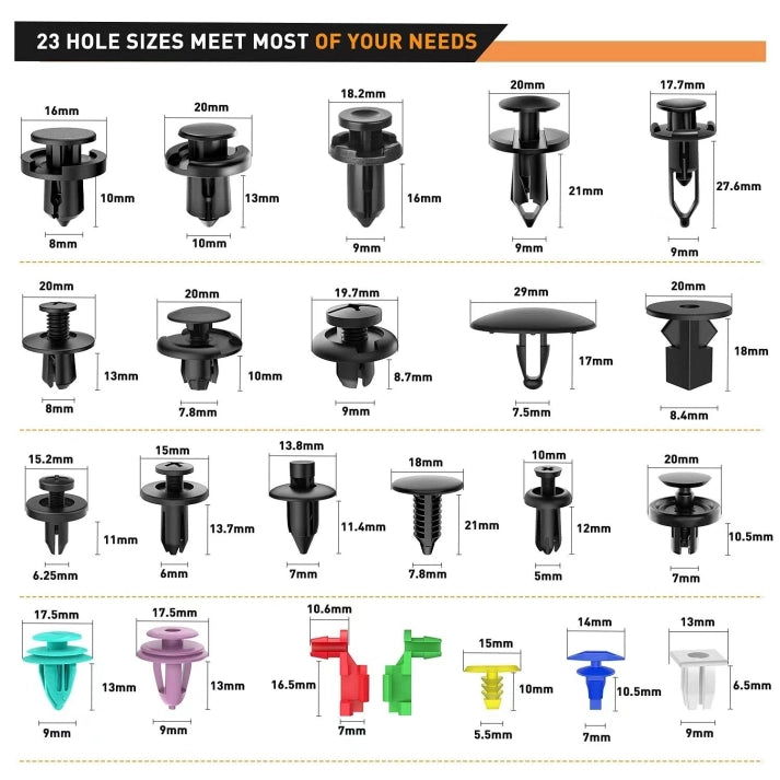 725Pcs Car Retainer Clips &Fastener Remover