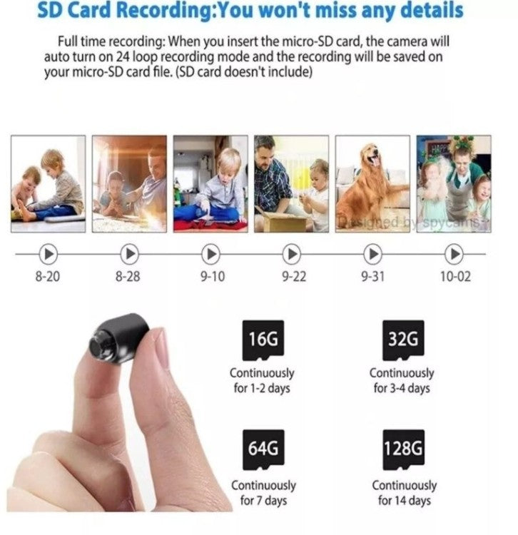 NEW X5 Mini Camera HD1080P - Compact Wireless WiFi Camera with Cyclic Recording