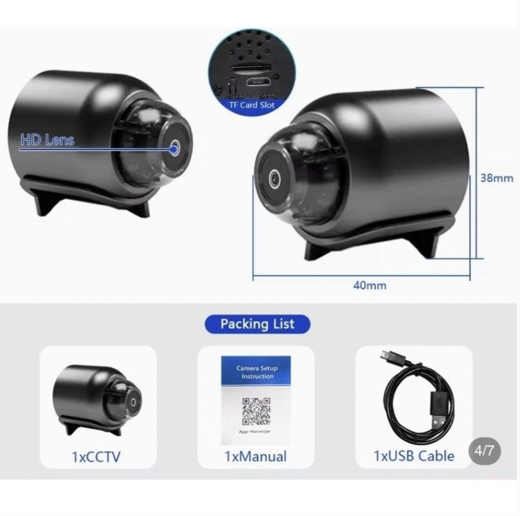 NEW X5 Mini Camera HD1080P - Compact Wireless WiFi Camera with Cyclic Recording