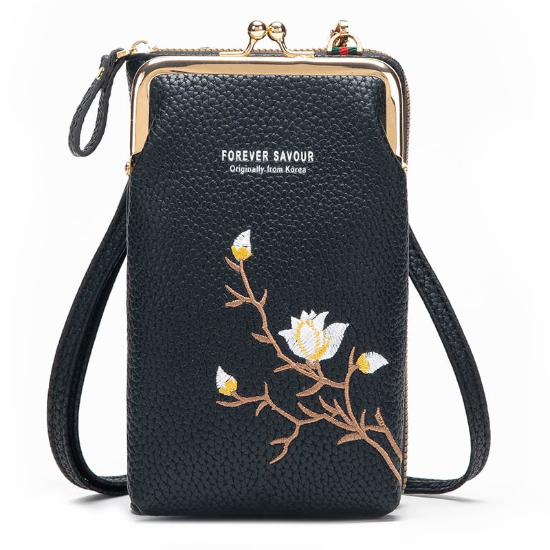 2025 New Women's Embroidered Phone Crossbody Bag