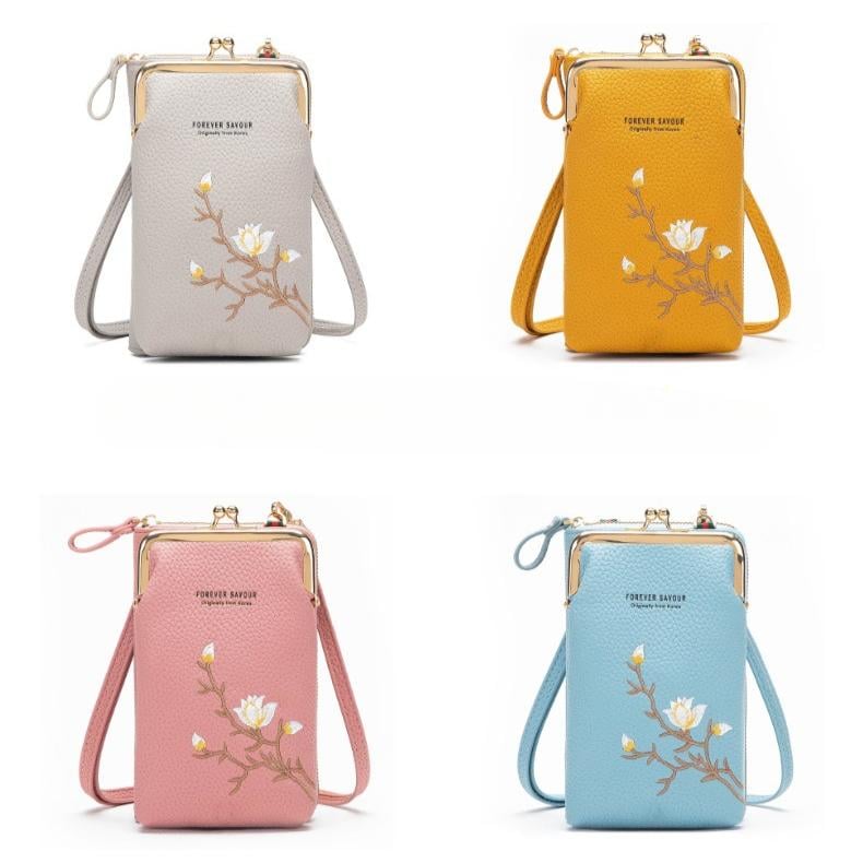 2025 New Women's Embroidered Phone Crossbody Bag