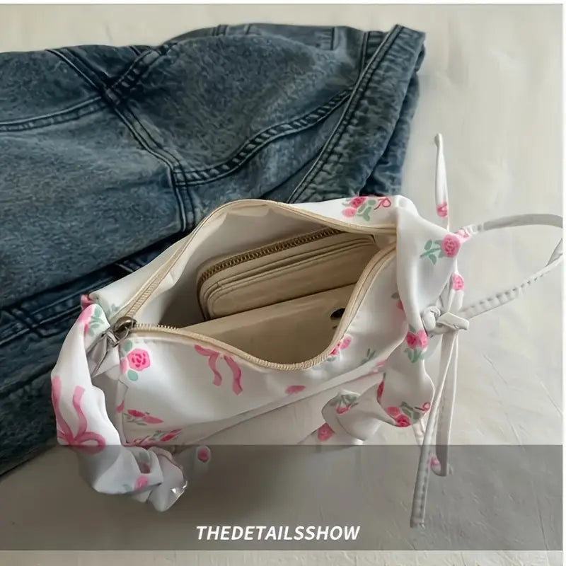 Floral Print Mini Shoulder Bag for Women