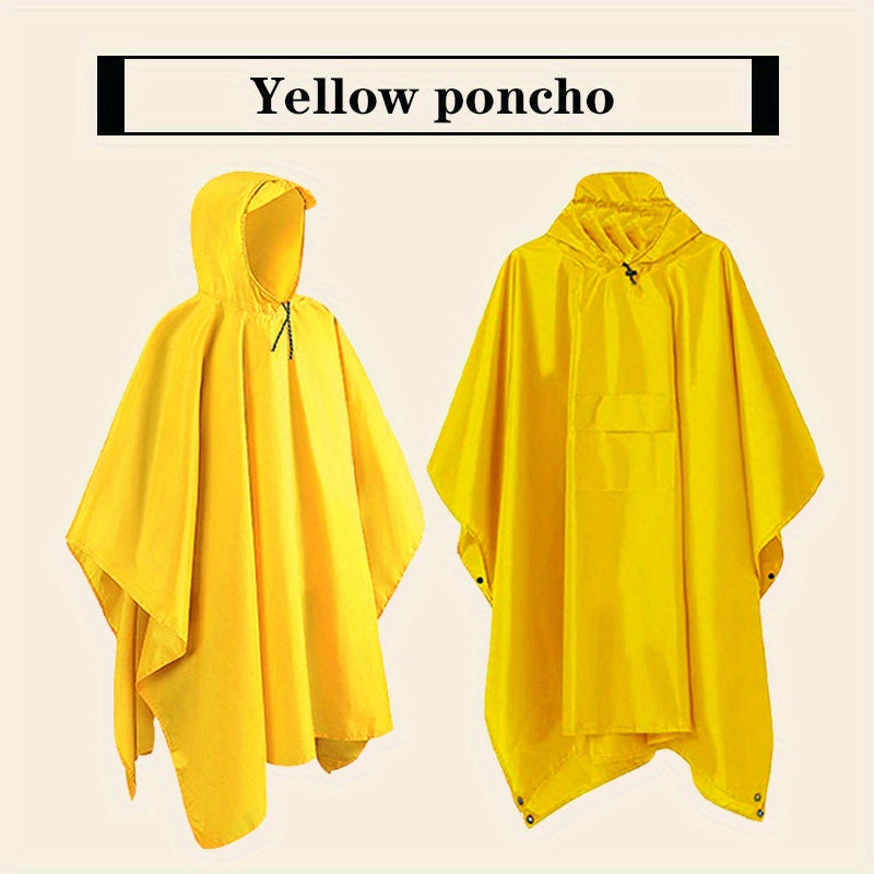 3-in-1 Waterproof Hooded Rain Poncho