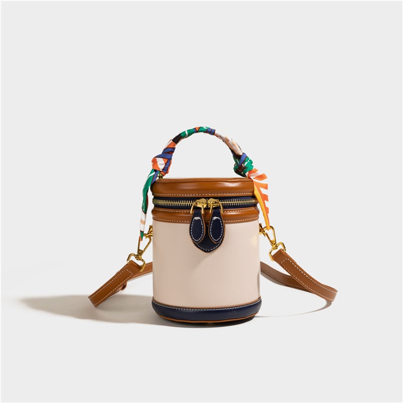 Fashion Colorblock Bucket Bag