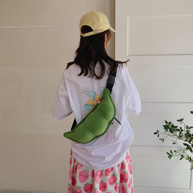 Plush Pea Pod Chest Bag
