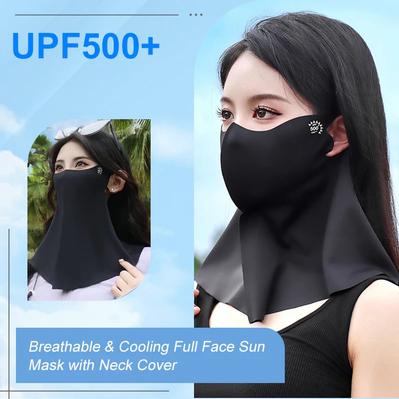 🔥Breathable & Cooling Full Face Sun Mask with Neck Cover