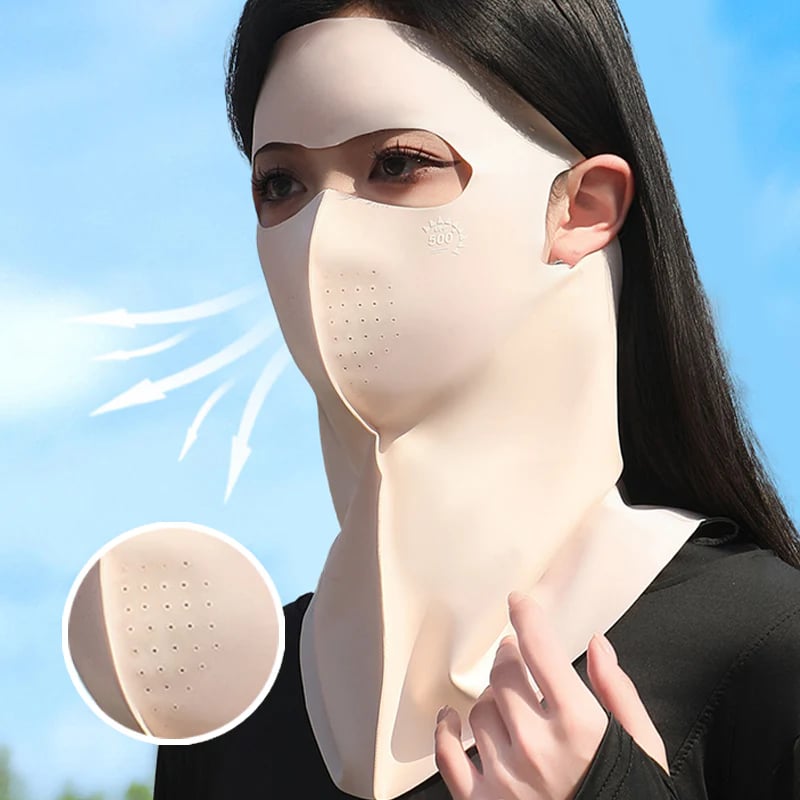 🔥Breathable & Cooling Full Face Sun Mask with Neck Cover