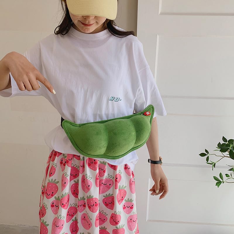 Plush Pea Pod Chest Bag