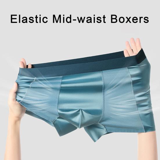 Light luxury satin men's ice silk underwear