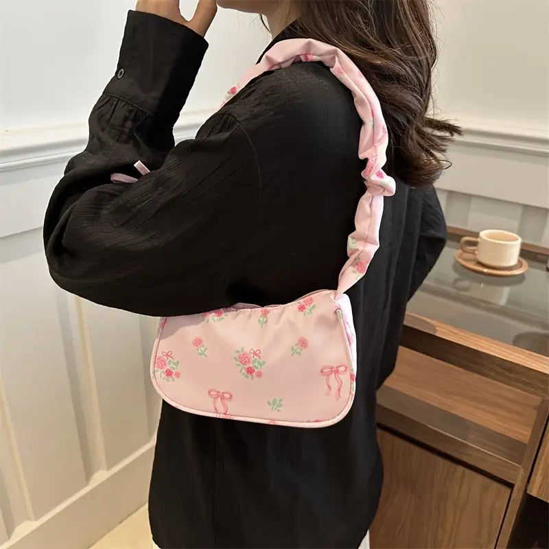 Floral Print Mini Shoulder Bag for Women
