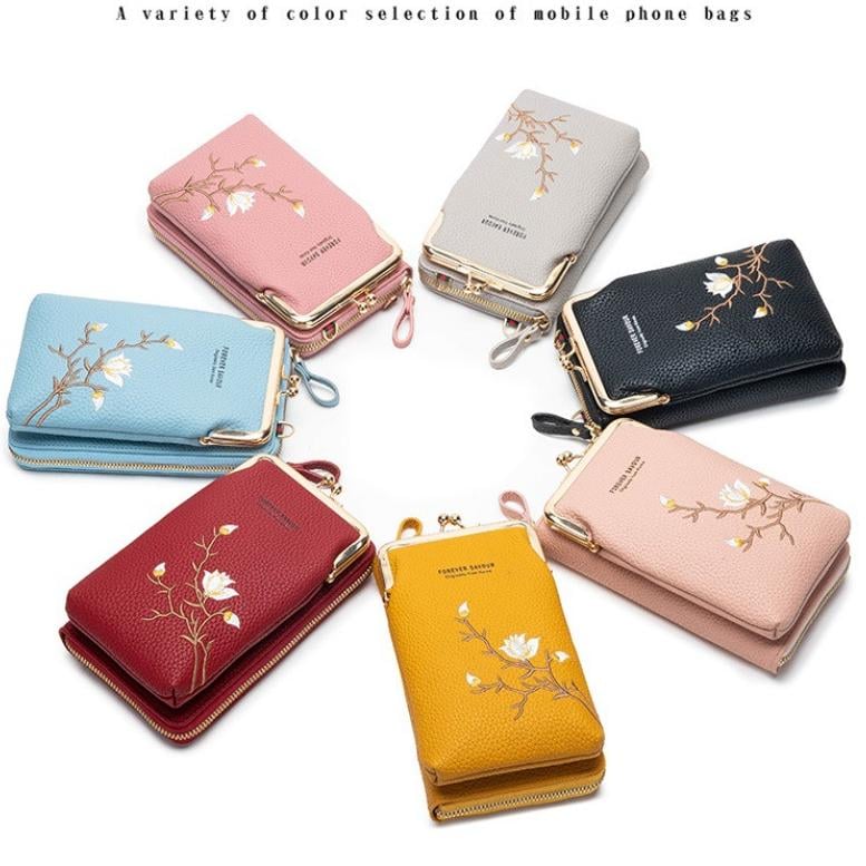 2025 New Women's Embroidered Phone Crossbody Bag