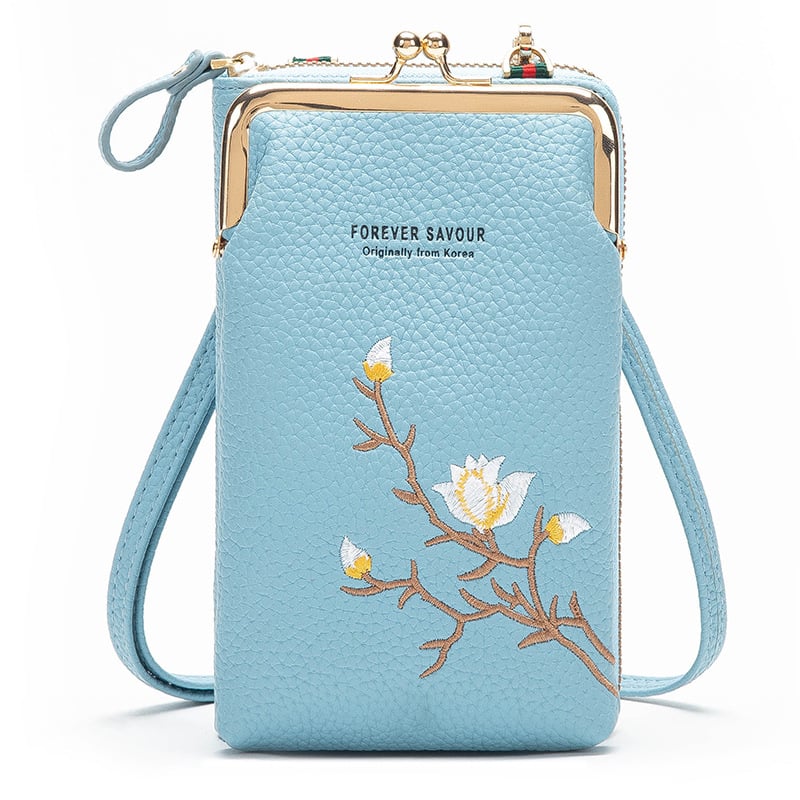 2025 New Women's Embroidered Phone Crossbody Bag