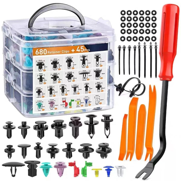725Pcs Car Retainer Clips &Fastener Remover