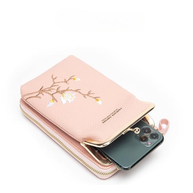 2025 New Women's Embroidered Phone Crossbody Bag