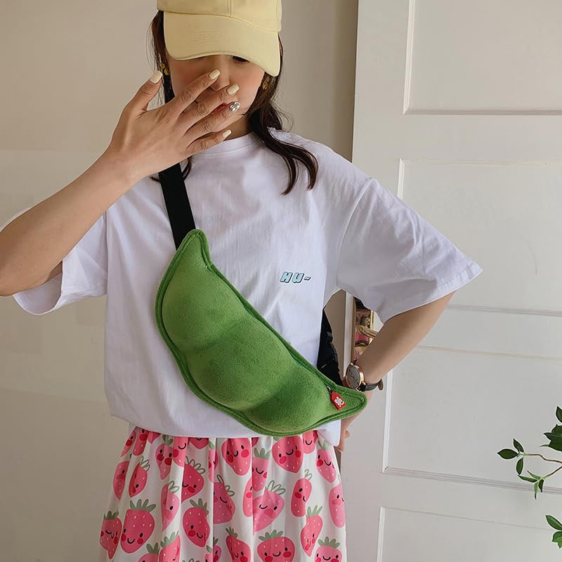 Plush Pea Pod Chest Bag