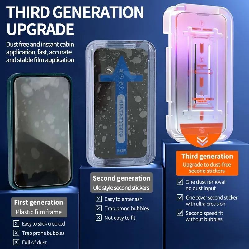 📱iPhone Invisible Artifact Screen Protector | dust free without bubbles HD film