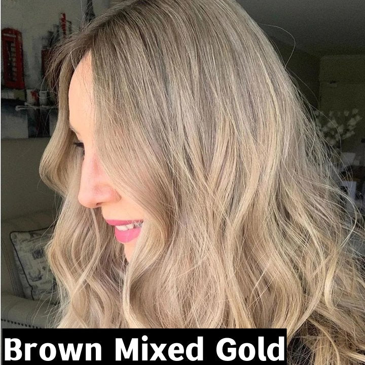🌹Christmas Limited Time Promotion🌹Attractive Wavy Clip-in Mono Base Hair Topper🌹Suitable for any head shape