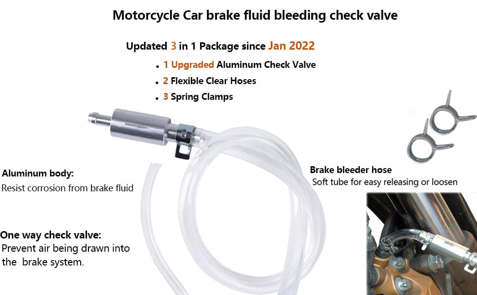 💥Brake Bleeder Hose - One Way Check Valve Tube Bleeding Tool Kit For Car Motorcyle Clutch