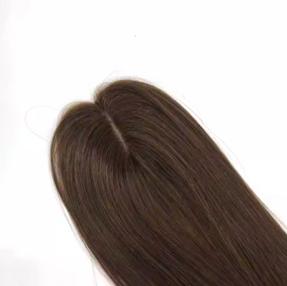 【🔥50%OFF 】100% Natural Human Hair Extensions|Mini Scalp Topper – Silk Base Hair Topper