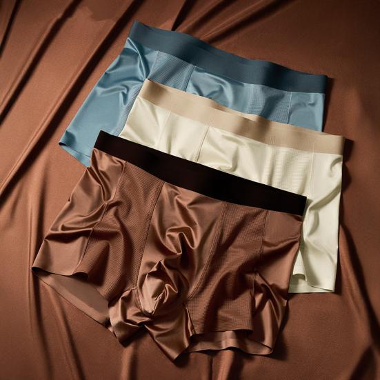 Light luxury satin men's ice silk underwear
