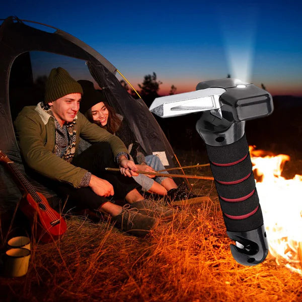 Multifunctional 3-in-1 safety handle for car doors