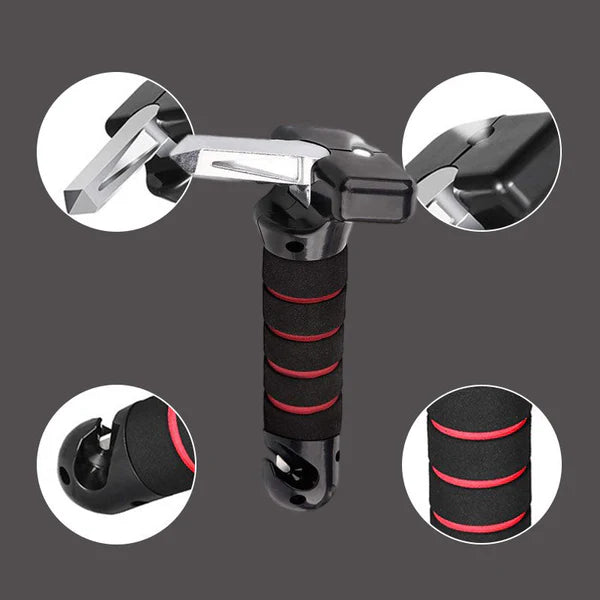 Multifunctional 3-in-1 safety handle for car doors