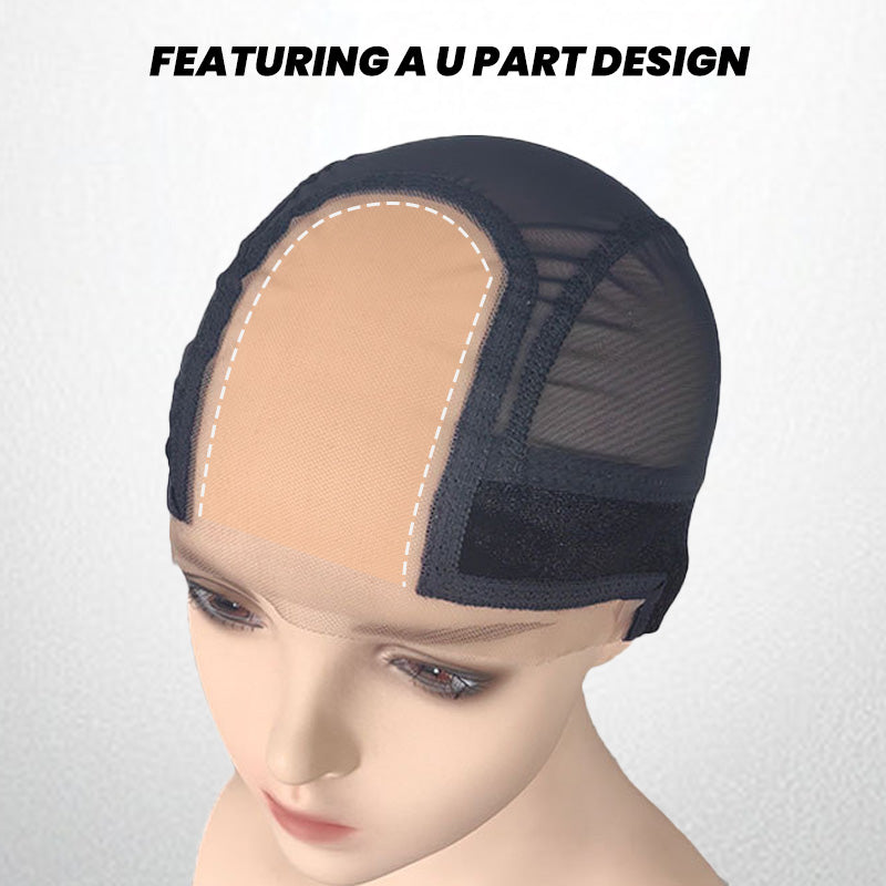 4*5 inch U-part mesh stretch woven wig cap