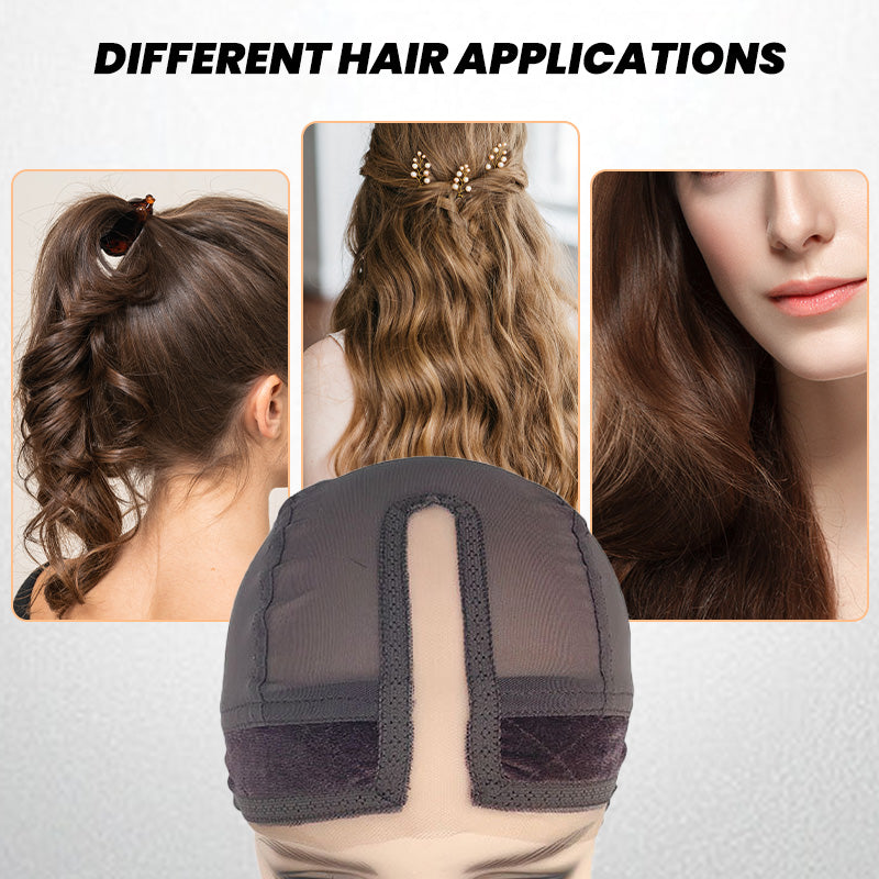 4*5 inch U-part mesh stretch woven wig cap