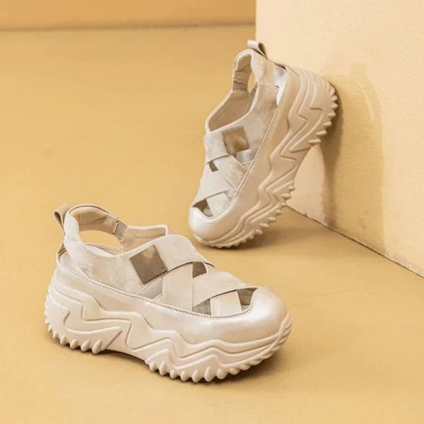 Women's Hollow Sandals with Thick Sole
