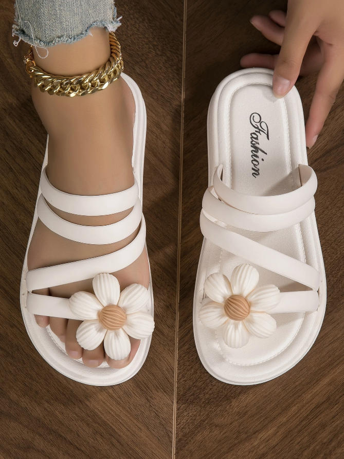 2025 New Summer Women's Floral Flat Sandals